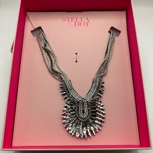 Stella & Dot Silver Multi-Chain Necklace